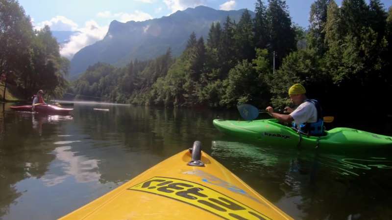 Kayak al Lago del Bernigolo sul Brembo