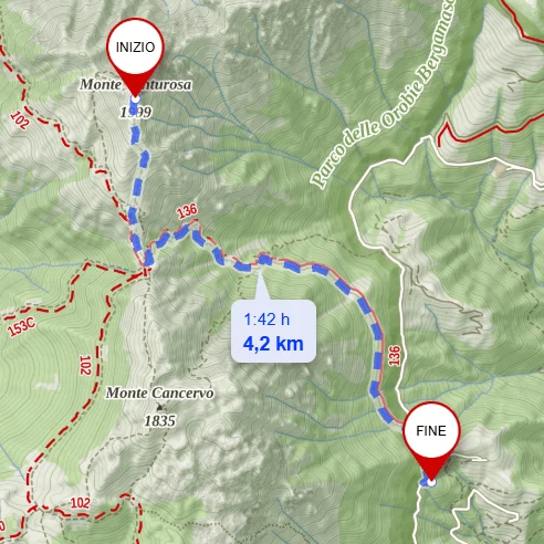 Monte Venturosa da Brembella (Via Normale) – Discesa