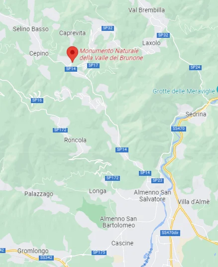 Valle del Brunone a Bergamo | Percorsi A,B,C,C1 – Come arrivare