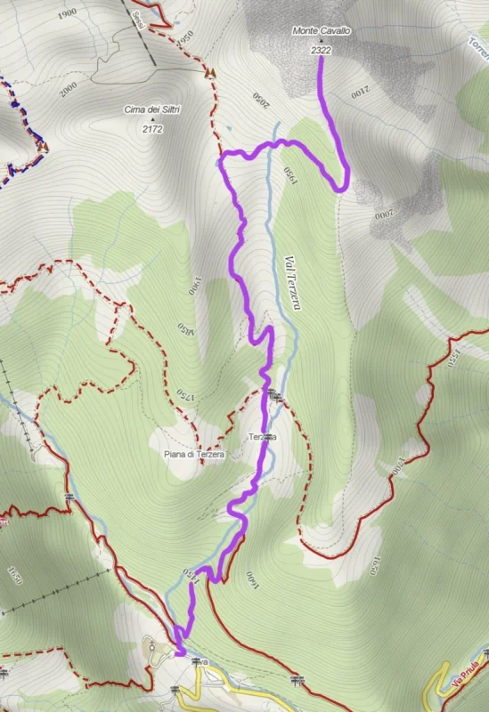 sentiero per il monte Cavallo a Mezzoldo