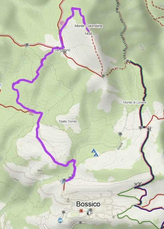 Monte Colombina da Bossico – Discesa con anello