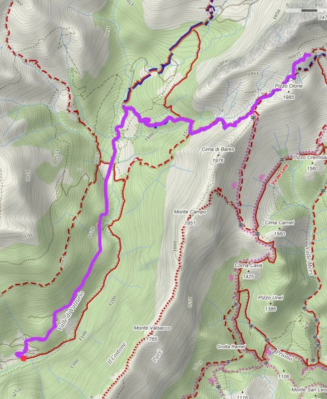Rifugio Rino Olmo da Valzurio – Discesa con anello