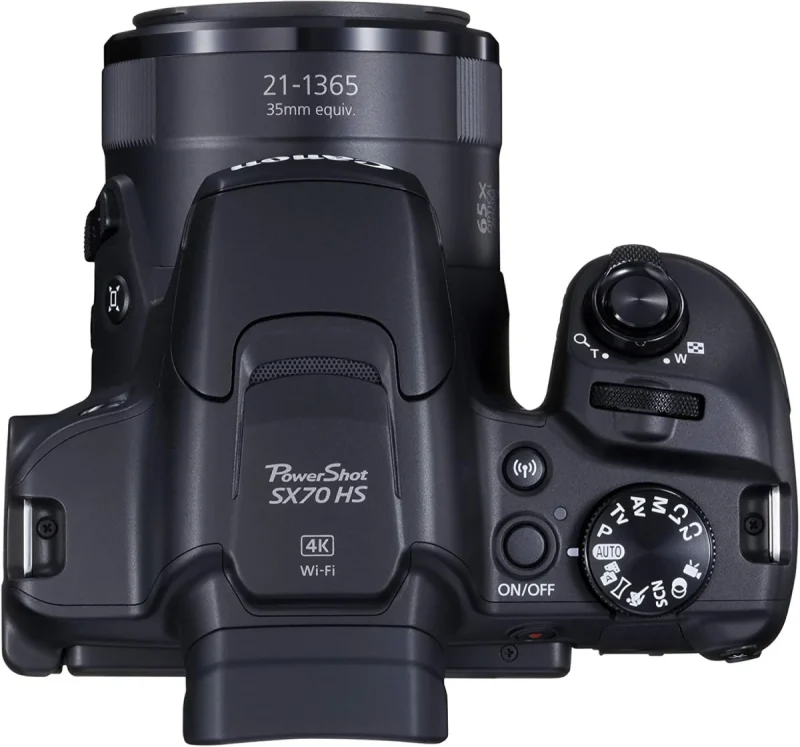 Canon PowerShot SX70 vista dall'alto