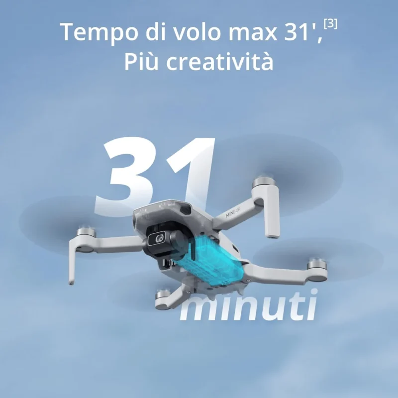 DJI Mini 4K con radiocomando RC-N1C e QuickShots automatici