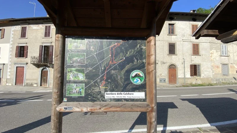 Cartina del percorso – Sentiero delle Calchere in Val Brembilla