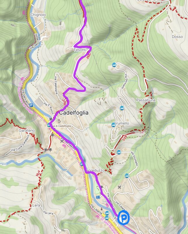 Sentiero delle Calchere in Val Brembilla