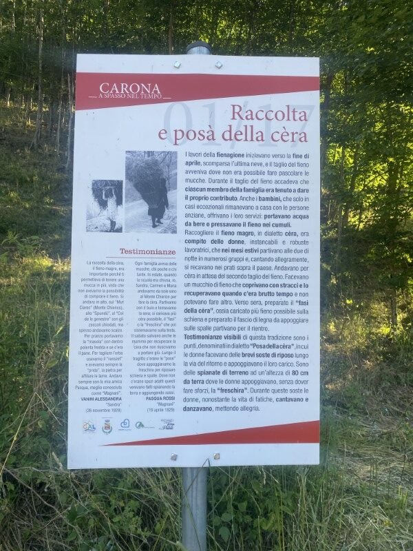 Sentiero "Carona a spasso nel tempo"