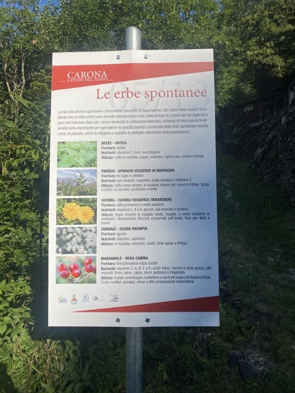 Sentiero "Carona a spasso nel tempo"