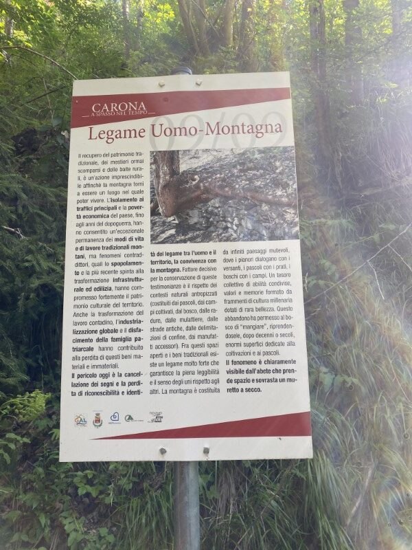 Sentiero "Carona a spasso nel tempo"