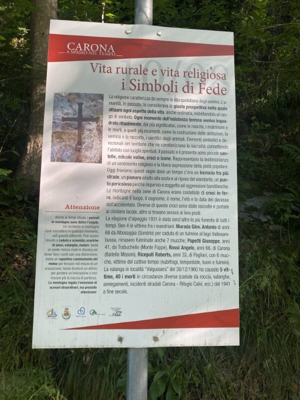 Sentiero "Carona a spasso nel tempo"