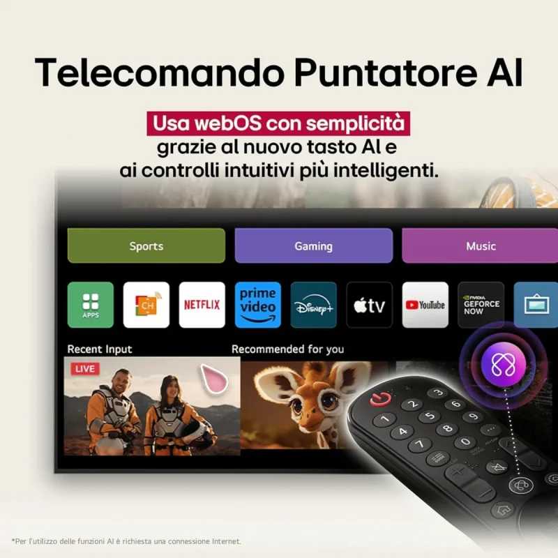 LG QNED86 puntatore ai