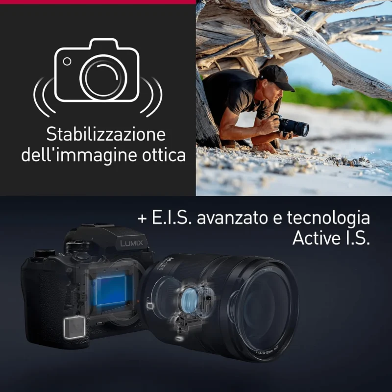 Panasonic S1R II stabilizzazione