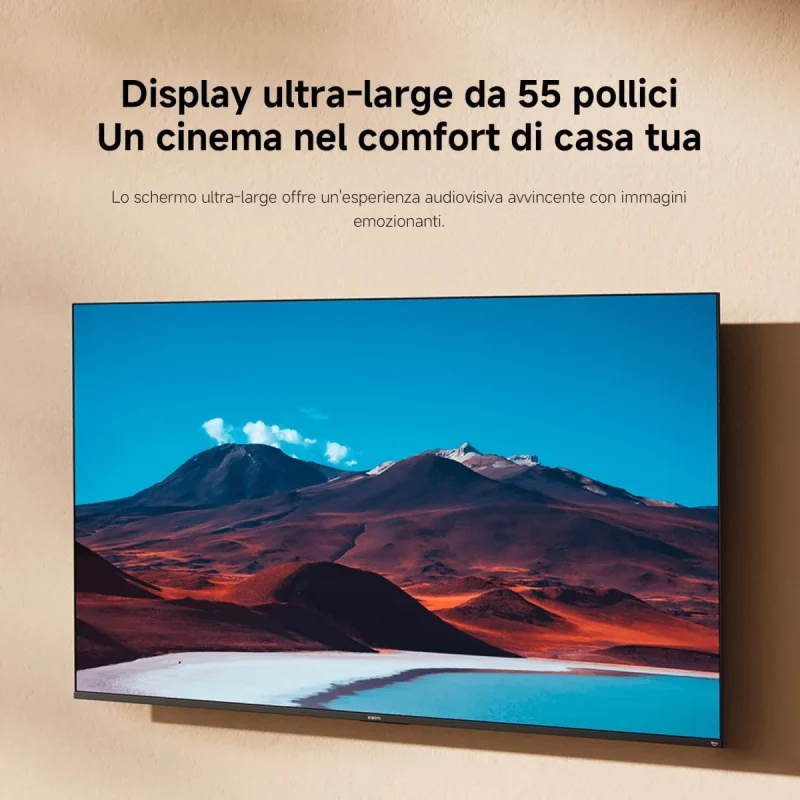 XIAOMI TV F 55 pollici in salotto