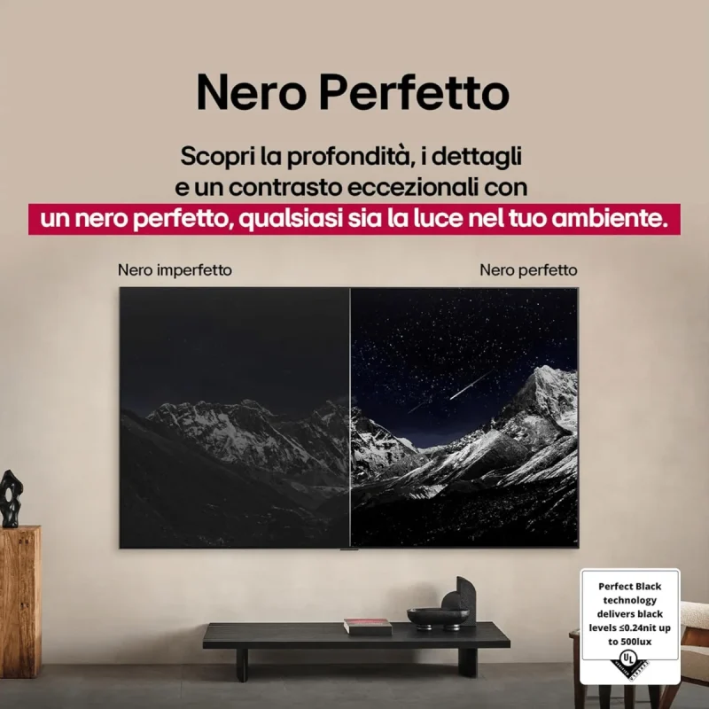 LG OLED evo AI C5 nero perfetto