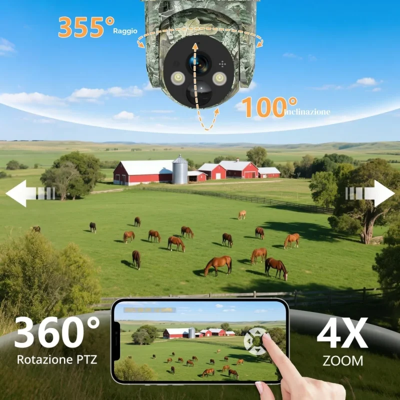LEMNOI S76 fototrappola 4G pan e tilt