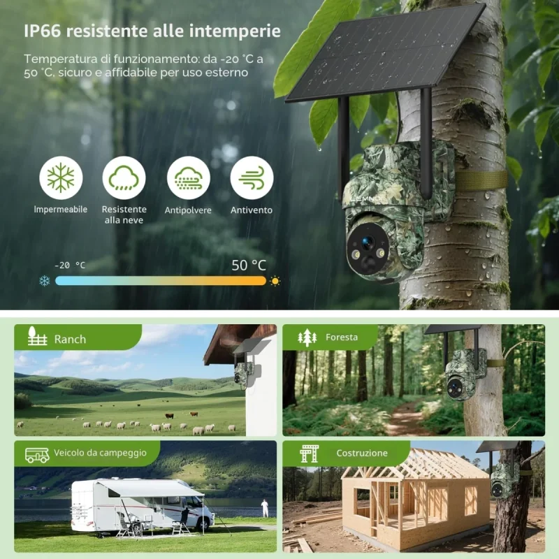 LEMNOI S76 fototrappola 4G ip66