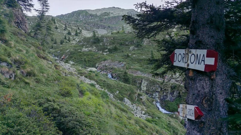 sentiero variante panoramica rifugio Dordona