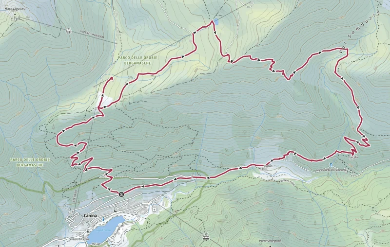 giro ad anello per il rifugio terre rosse da carona